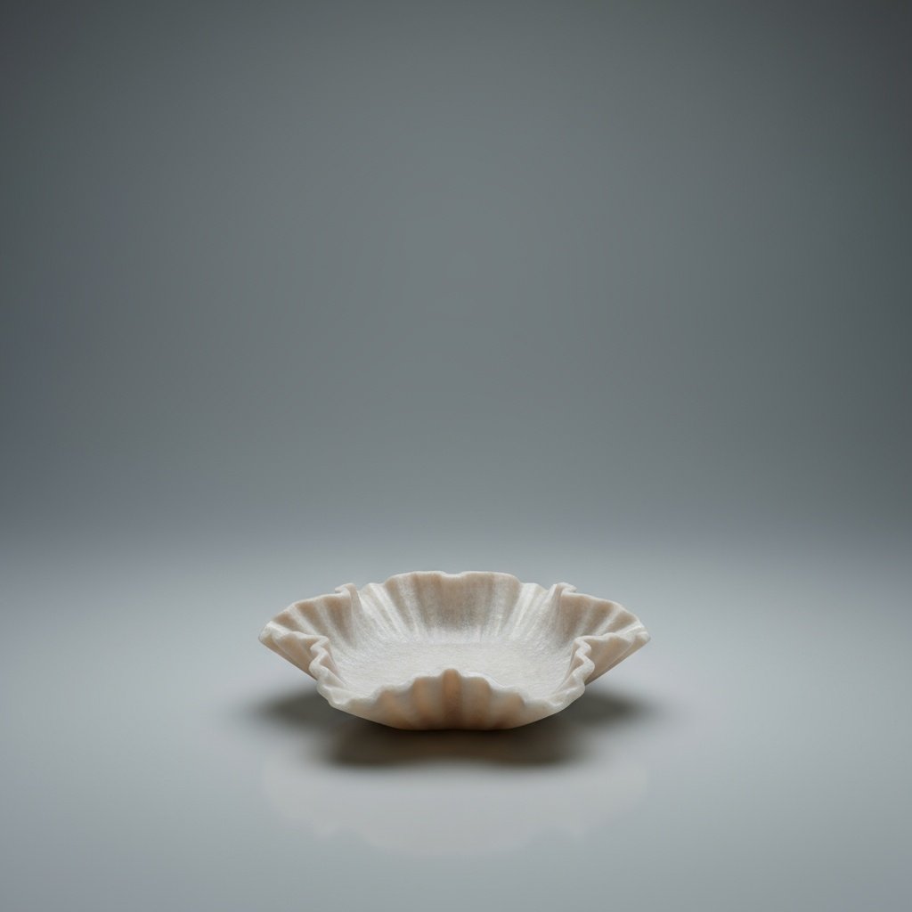 Makrana Pink Marble Curvy Bowl – Without Stand