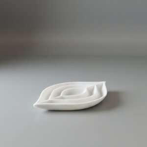 Makrana White Marble Eye-Shaped Layered Bowl