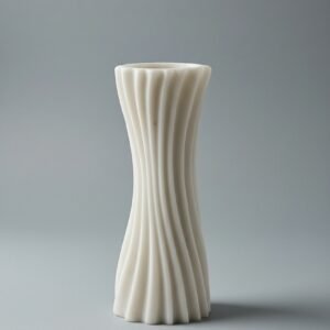 Makrana White Marble Modern Wavy Sculpture