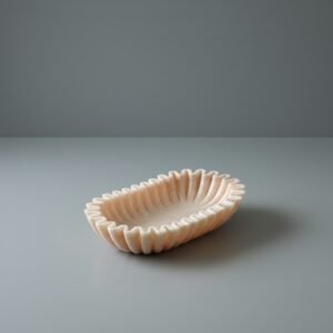 Handcrafted Makrana Pink Marble Owl-Shaped Decorative Bowl