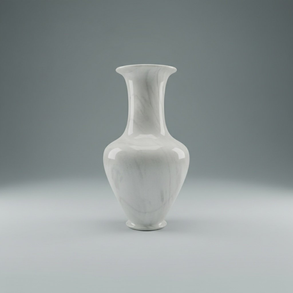 Makrana White Marble Handcrafted Decorative Vase
