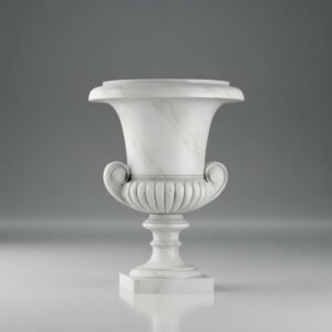 Makrana Marble Hand-Carved Decorative Sculpture with Stand