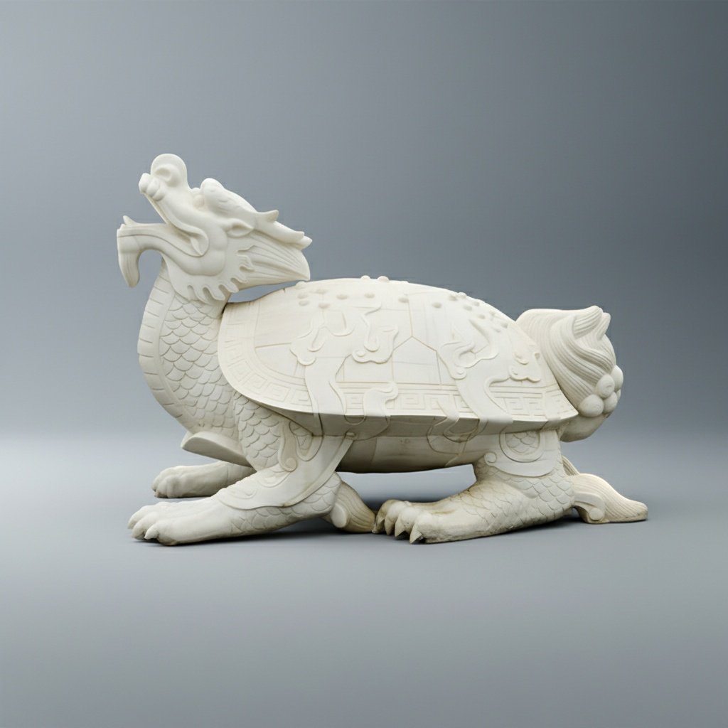 Intricately Hand-Carved Marble Dragon Sculpture – Power & Protection