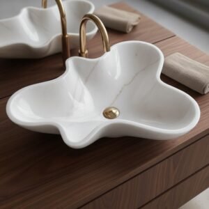 Onda Flow Marble Vessel Basin