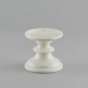 Vintage-Inspired Handcrafted White Marble Candle Holder