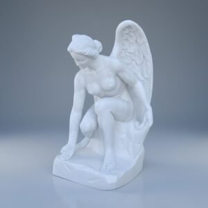 Serene Seated Angel Statue