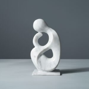 Fluidity Modern Abstract Marble Sculpture with Smooth Curves
