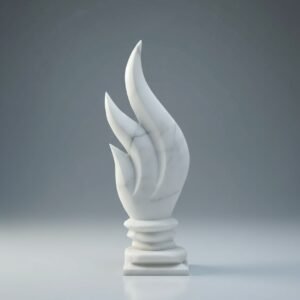 Eternal Flame Handcrafted Marble Sculpture