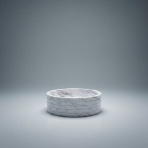 Handcrafted Natural Marble Vessel Sink – Rustic Stone Texture