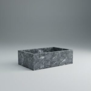 Grey Marble Bathroom Sink – Natural Stone Basin