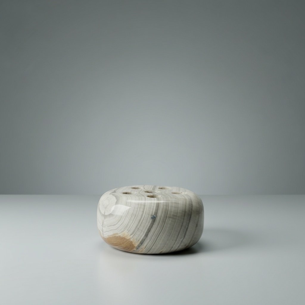 Handcrafted Round Pen Holder – Minimalist Desk Organizer