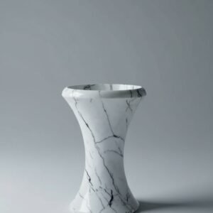 Lilac Marble Freestanding Pedestal Sink – Handcrafted Natural Stone Basin