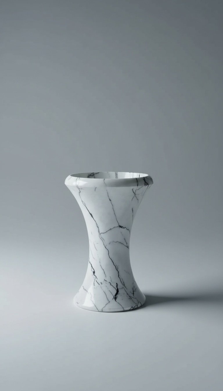 Lilac Marble Freestanding Pedestal Sink – Handcrafted Natural Stone Basin