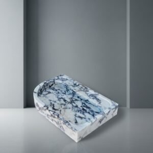 Calacatta Viola Marble Wall-Mount Rectangular Corner Bathroom Shelf
