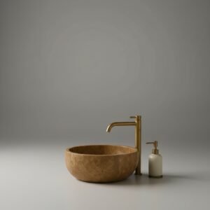 Noce Travertine Natural Stone Bathroom Sink