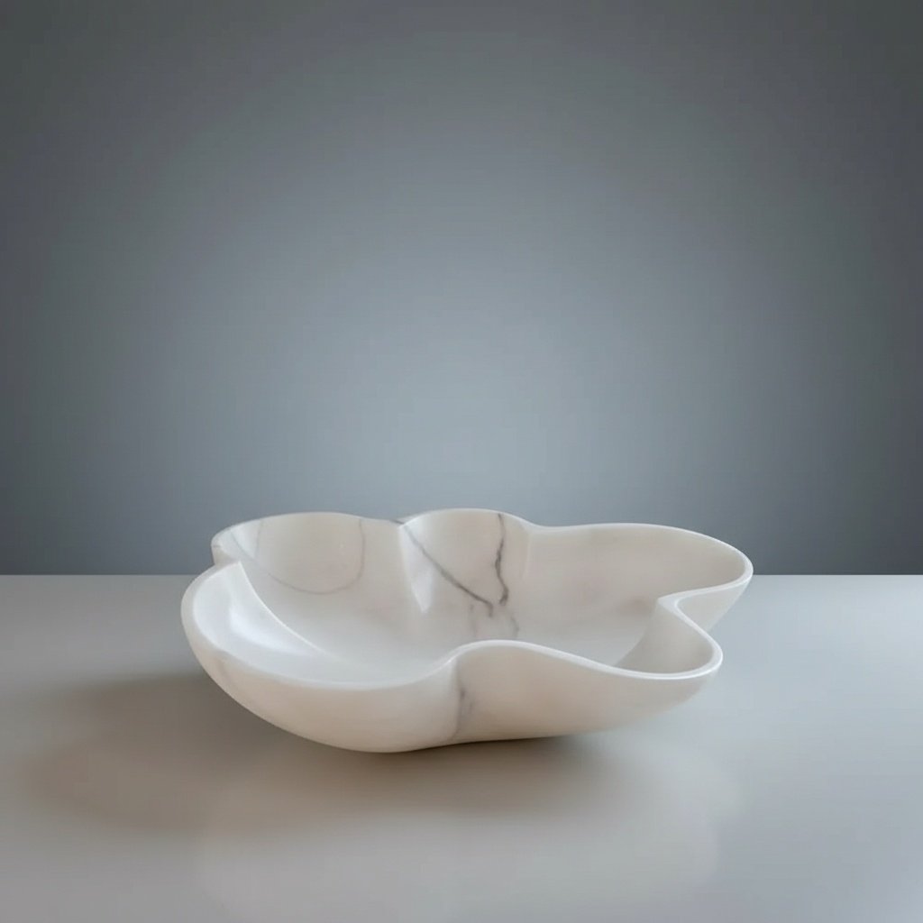 Carrara White Marble Polished Vessel Sink – Natural Stone Above-Vanity Bathroom Basin