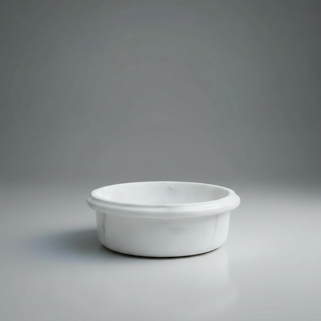 Carrara White Marble Natural Stone Waterfall Above-Counter/Drop-In Bathroom Vanity Sink