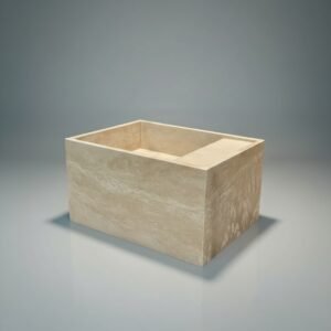 Troia Light Travertine Wall-Mount Bathroom Sink