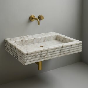 Calacatta Viola Marble Vessel Sink – Natural Stone Bathroom Basin