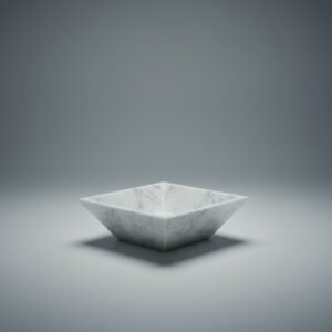 Beige Marble Bathroom Sink – Handcrafted Natural Stone Countertop Basin