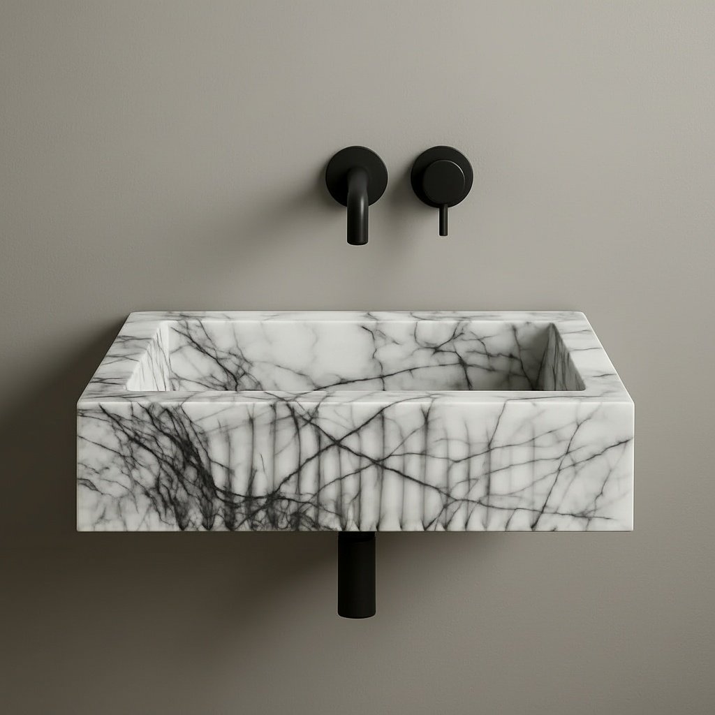 New York Marble Vessel Sink – Natural Stone Basin