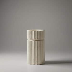 Bottocino Beige Marble Freestanding Pedestal Bathroom Sink