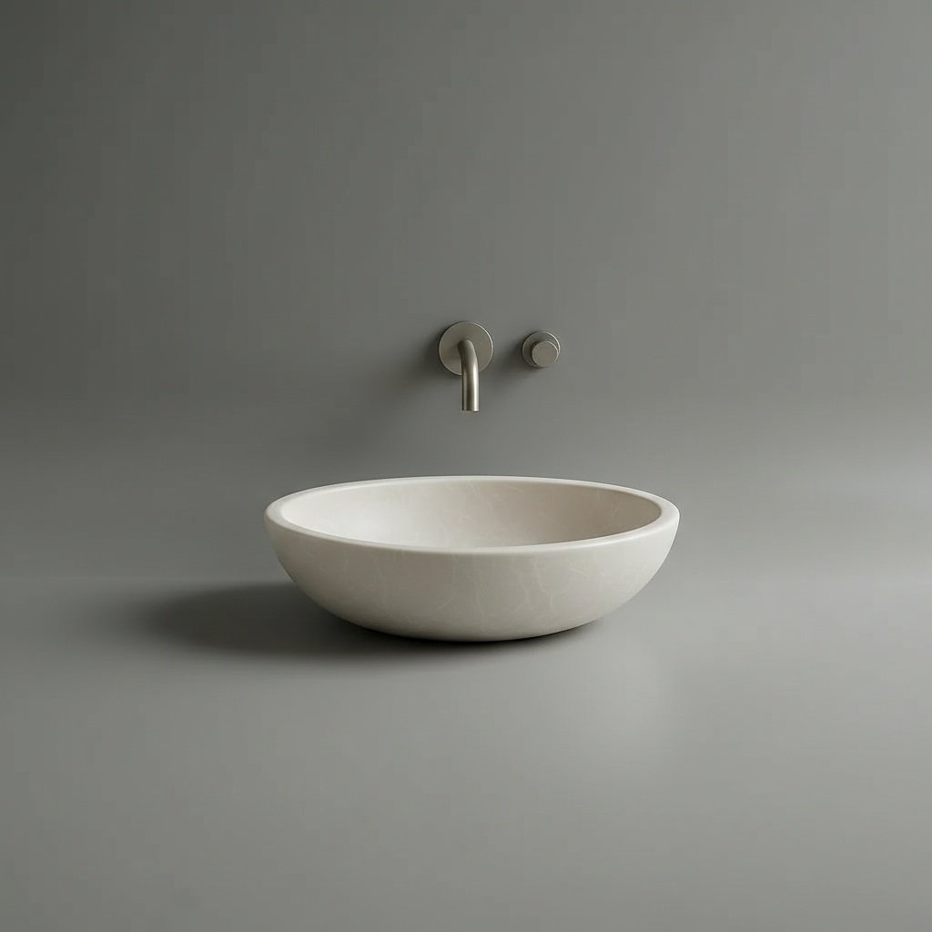 Botticino Marble Vessel Sink